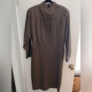 Vintage Brown Leather Dress